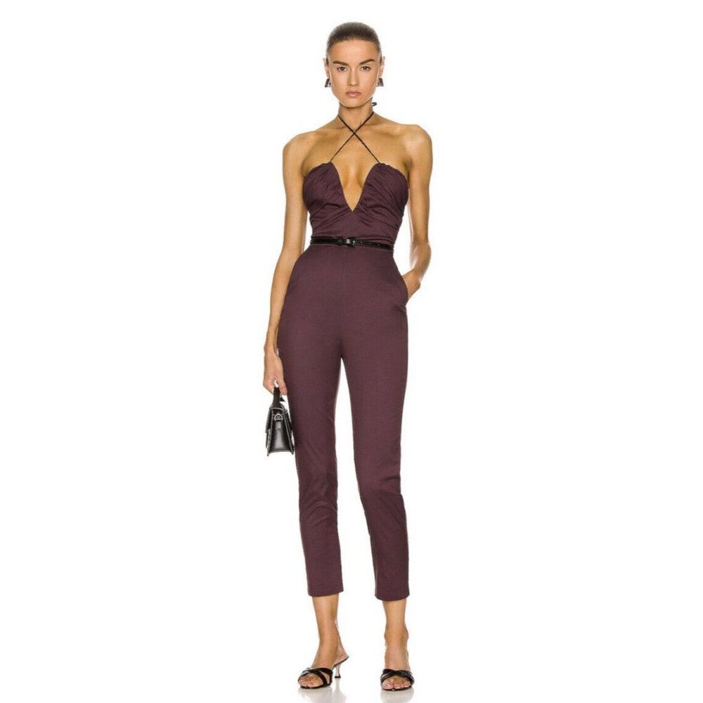 Zeynep Arcay Cotton Ruched Jumpsuit Brown